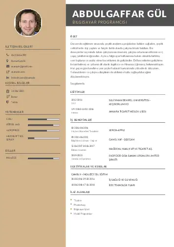 Bilgisayar Programcısı CV Örnekleri cv indir